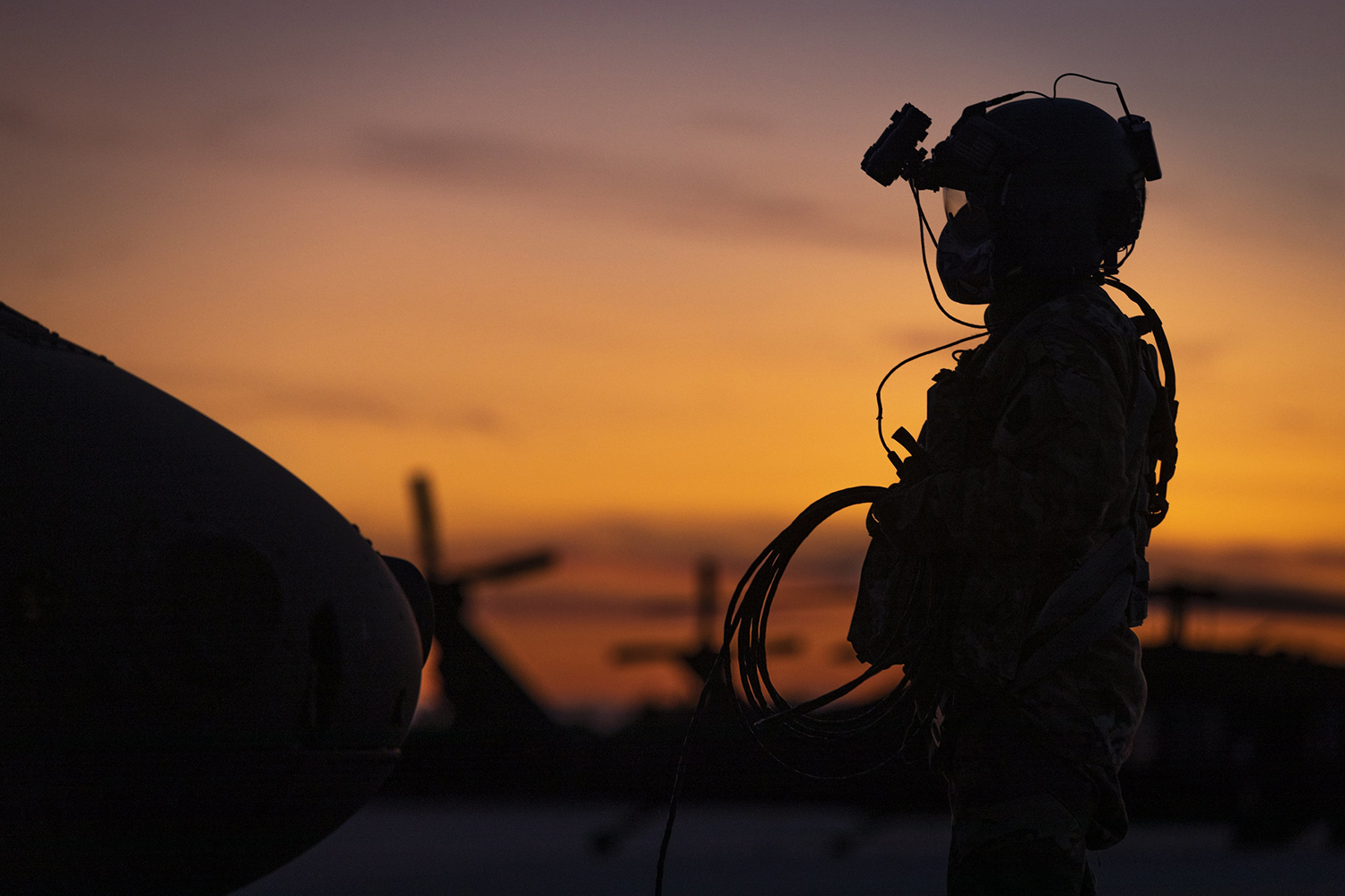 UH-60M Black Hawk helicopter crew chief
