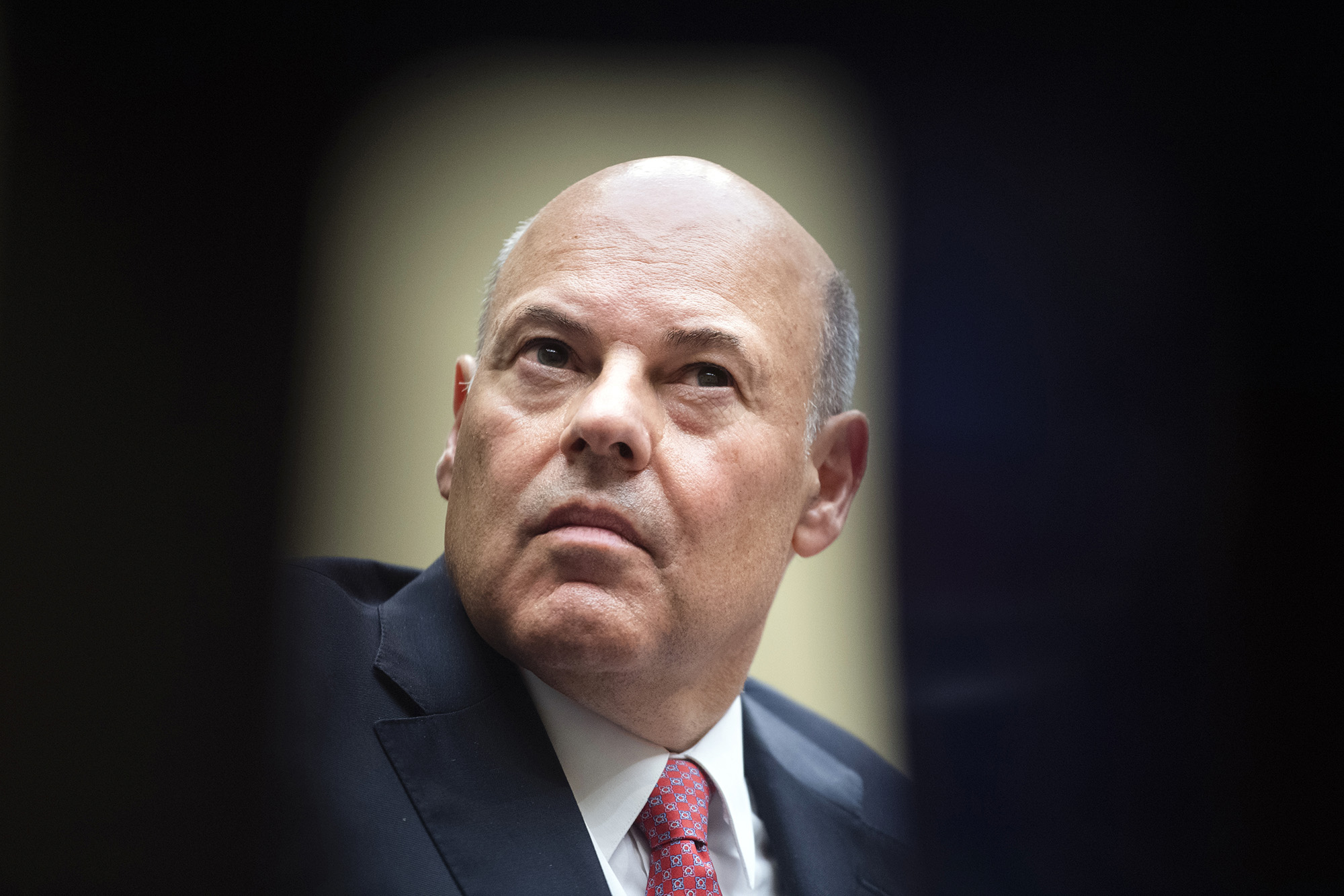In this Aug. 24, 2020, file photo Postmaster General Louis DeJoy testifies during a House Oversight and Reform Committee hearing on the Postal Service on Capitol Hill in Washington.